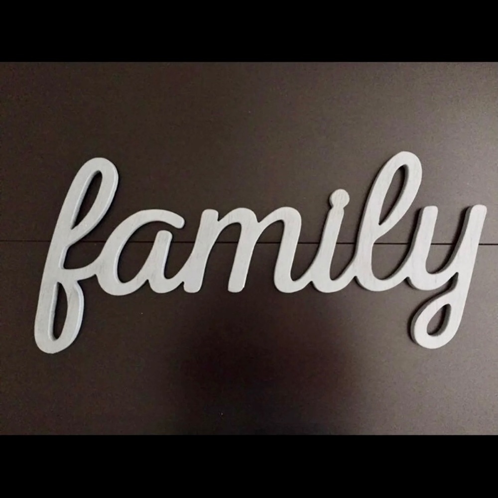 Script Wood Family Sign
